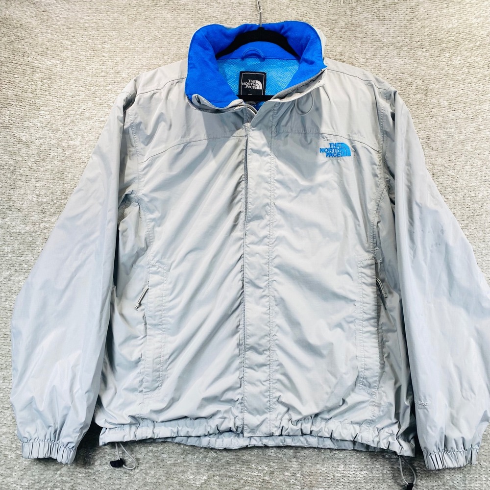 The‎ North Face Mens M Dryvent Lightweight Gray Blue Jacket Hooded Size M
